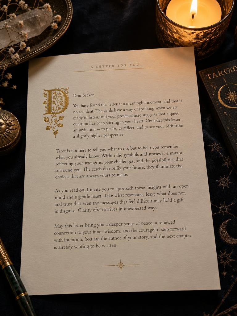 Opening page of the letter with a drop cap